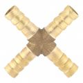 Переходник крестовой для шланга 10 мм, латунь