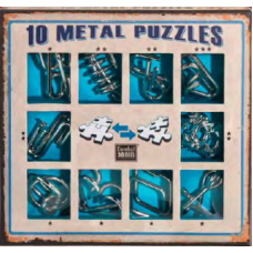 Набор из 10 металических головоломок Синий