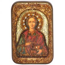 Подарочная икона  "Святой Великомученик и Целитель Пантелеимон" на мореном дубе