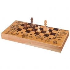 Набор 3в1 Шахматы-нарды-шашки "Рыцари"